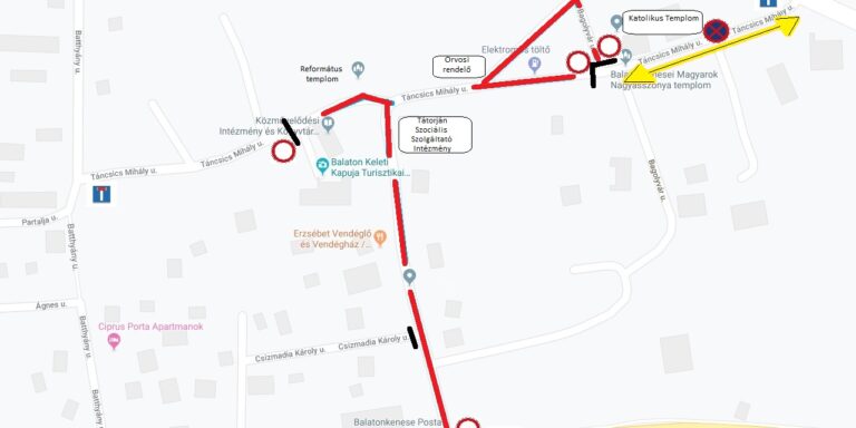 BalatON fesztivál terelési terv