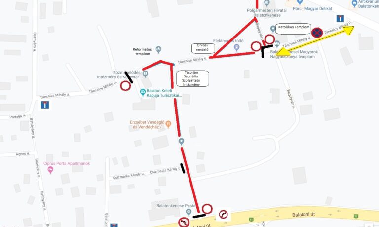 BalatON fesztivál terelési terv