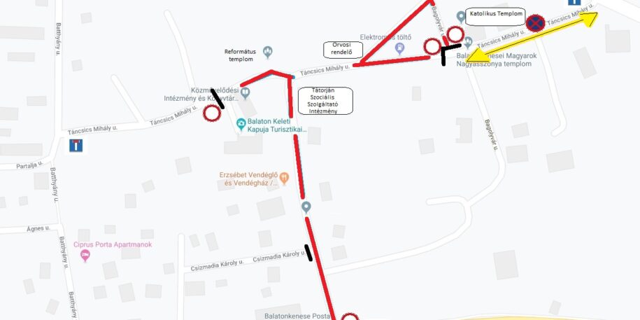 BalatON fesztivál terelési terv