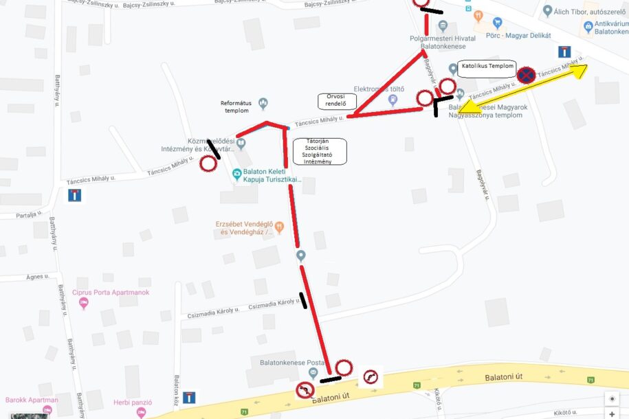 BalatON fesztivál terelési terv