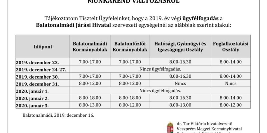 tájékoztató 2019. év végi ügyfélfogadási rendről-1