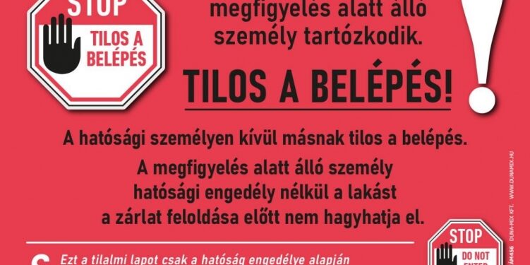 Rendőrségi tájékoztatás a házi karantén szabályairól