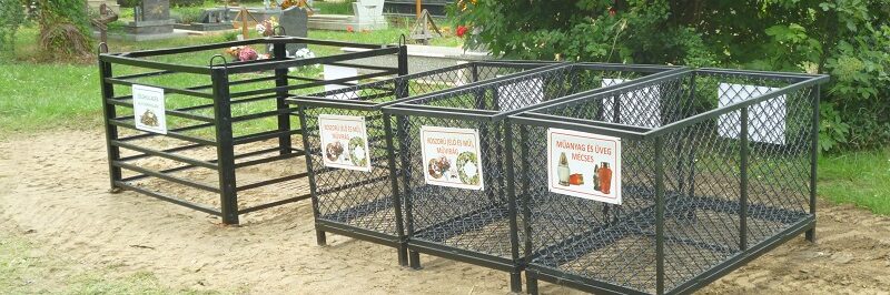 Új szelektív hulladékgyűjtők a katolikus temetőben