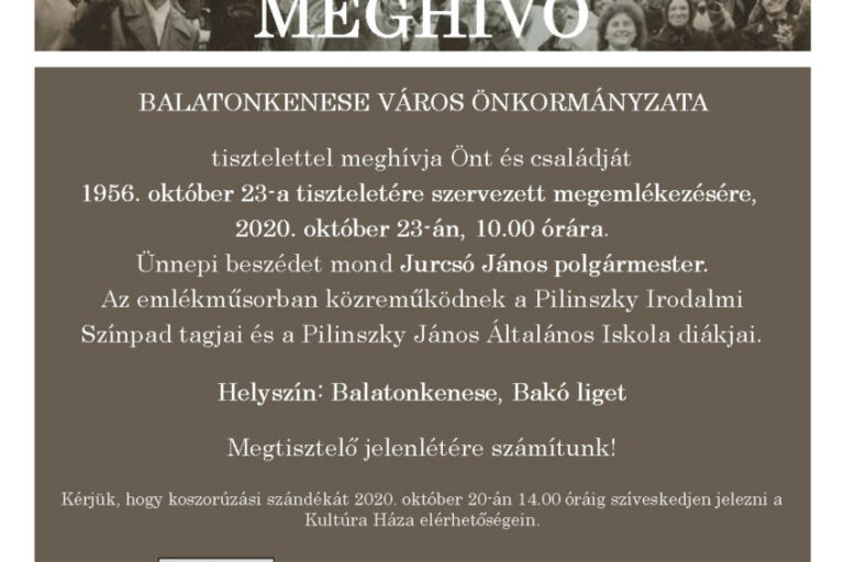 Városi Ünnepség 1956. október 23-a tiszteletére