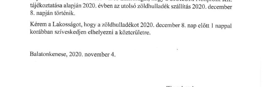 Zöldhulladék szállítás