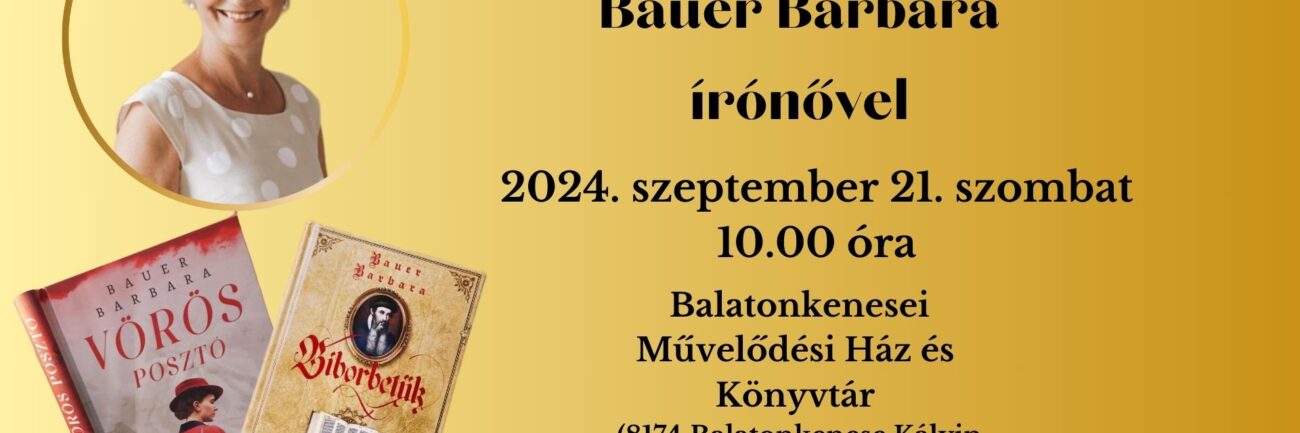 Bauer Barbara közönségtalálkozó