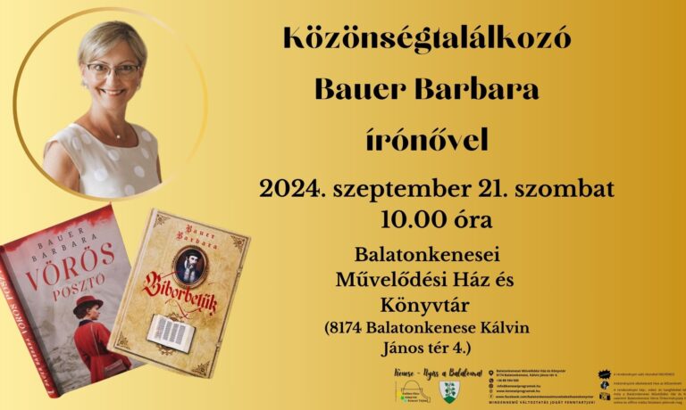Bauer Barbara közönségtalálkozó