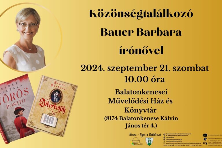 Bauer Barbara közönségtalálkozó