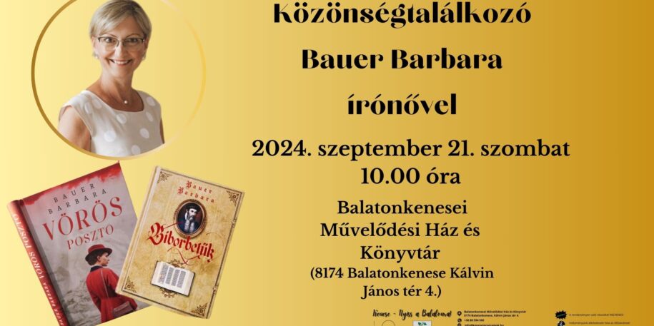 Bauer Barbara közönségtalálkozó