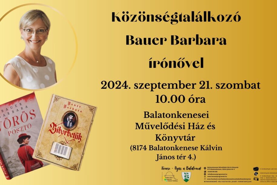 Bauer Barbara közönségtalálkozó