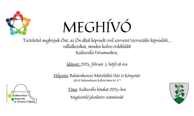 Meghívó – Kulturális Fórum