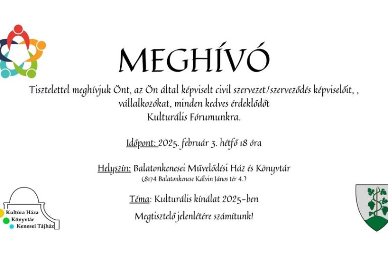 Meghívó – Kulturális Fórum
