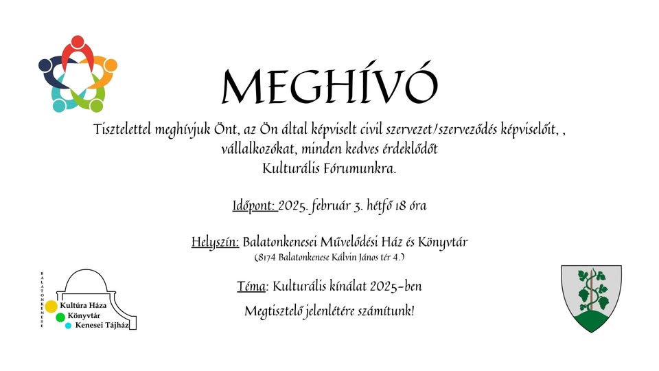 Meghívó – Kulturális Fórum
