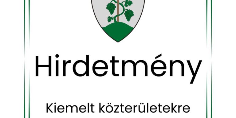 Hirdetmény kiemelt közterület
