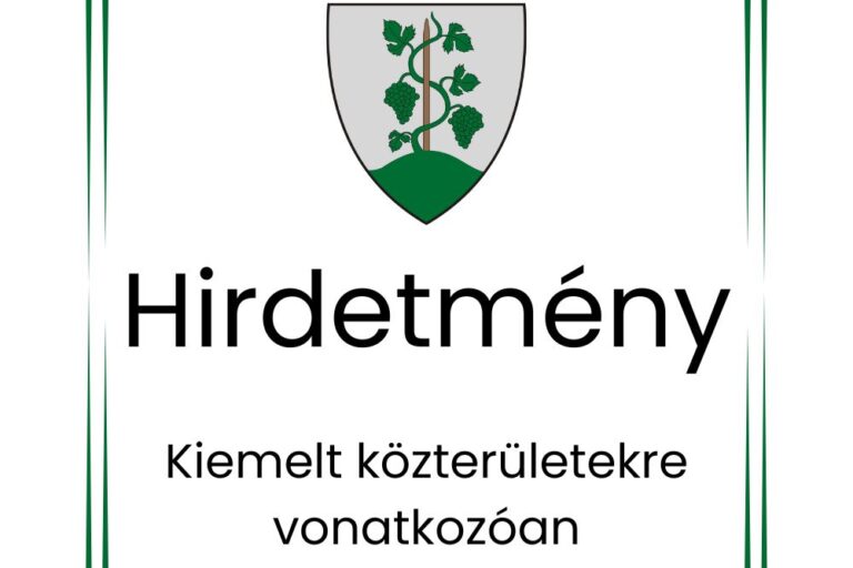 Hirdetmény kiemelt közterület