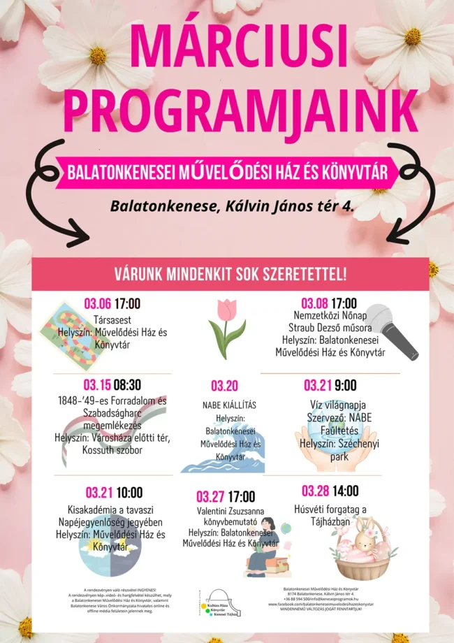 MÁRCIUSI PROGRAMOK PLAKÁT JÓ