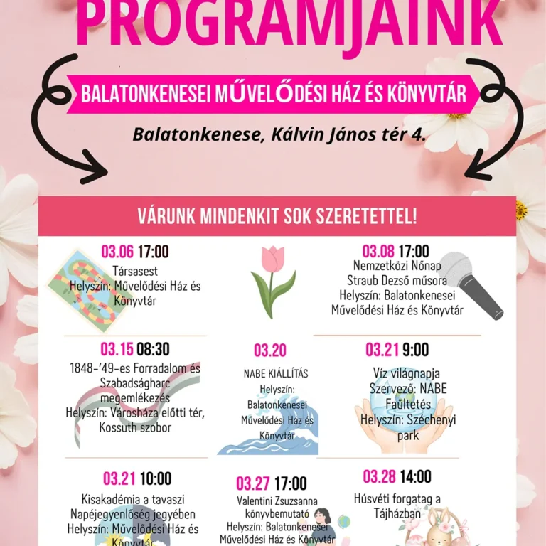 MÁRCIUSI PROGRAMOK PLAKÁT JÓ