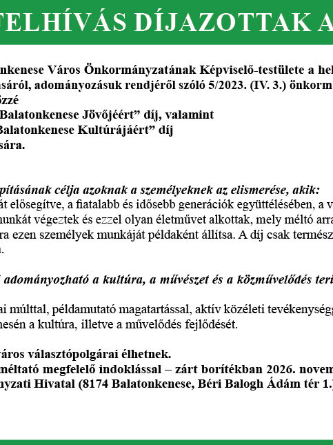 díjazottak ajánlása